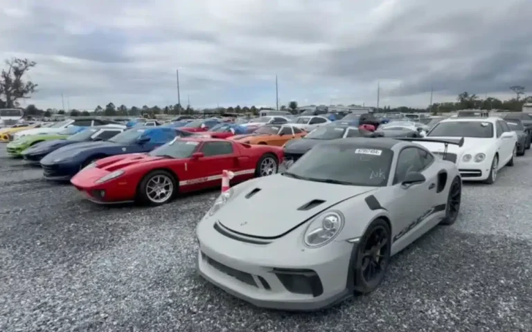 Supercars Hurricane Helene totaled dumped Florida junkyard