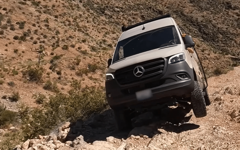 Inexperienced Mercedes Sprinter owner tries Utah Jeep trail