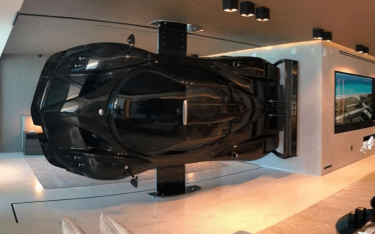 Pagani Zonda lifted into Miami condo to become room divider